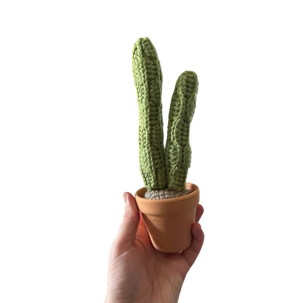 Fencepost Cactus - Handmade Crochet Plant - Home Decor